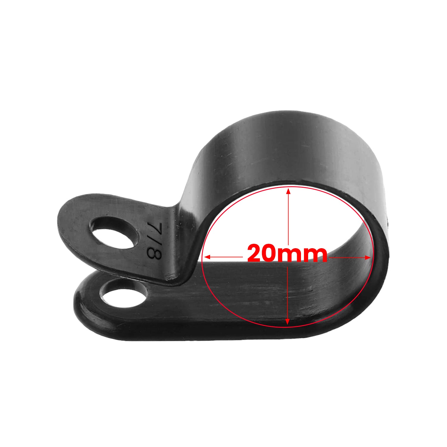 Black Plastic P Clips Clamp Fasteners for Cable Conduit ~ 5997 ...
