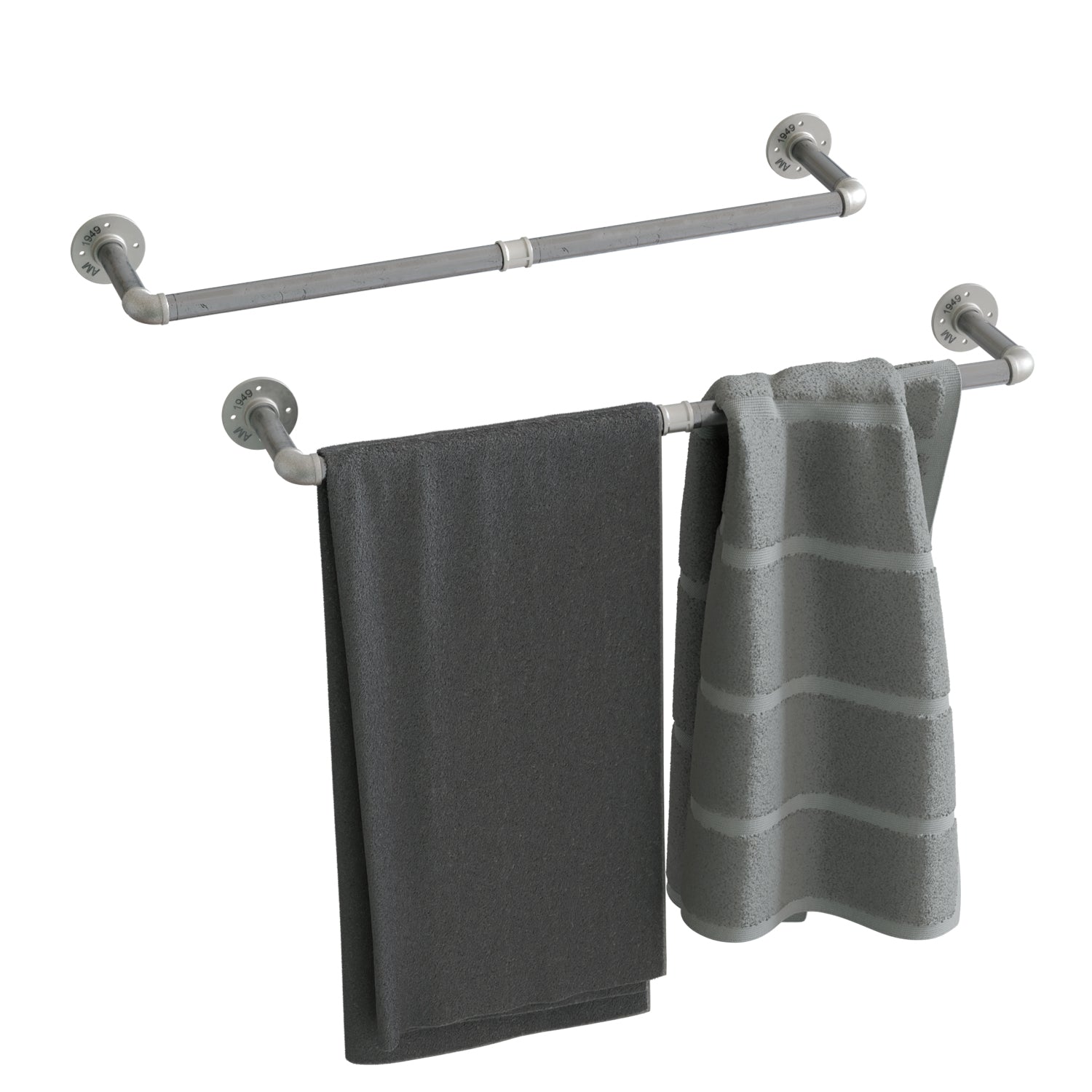 Unho Clothes Rail Wall Mounted: Industrial Pipe Clothing Hanging