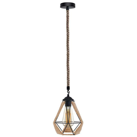 Hemp Rope Pendant Light Vintage Retro Loft Industrial Hanging Lamp~4587