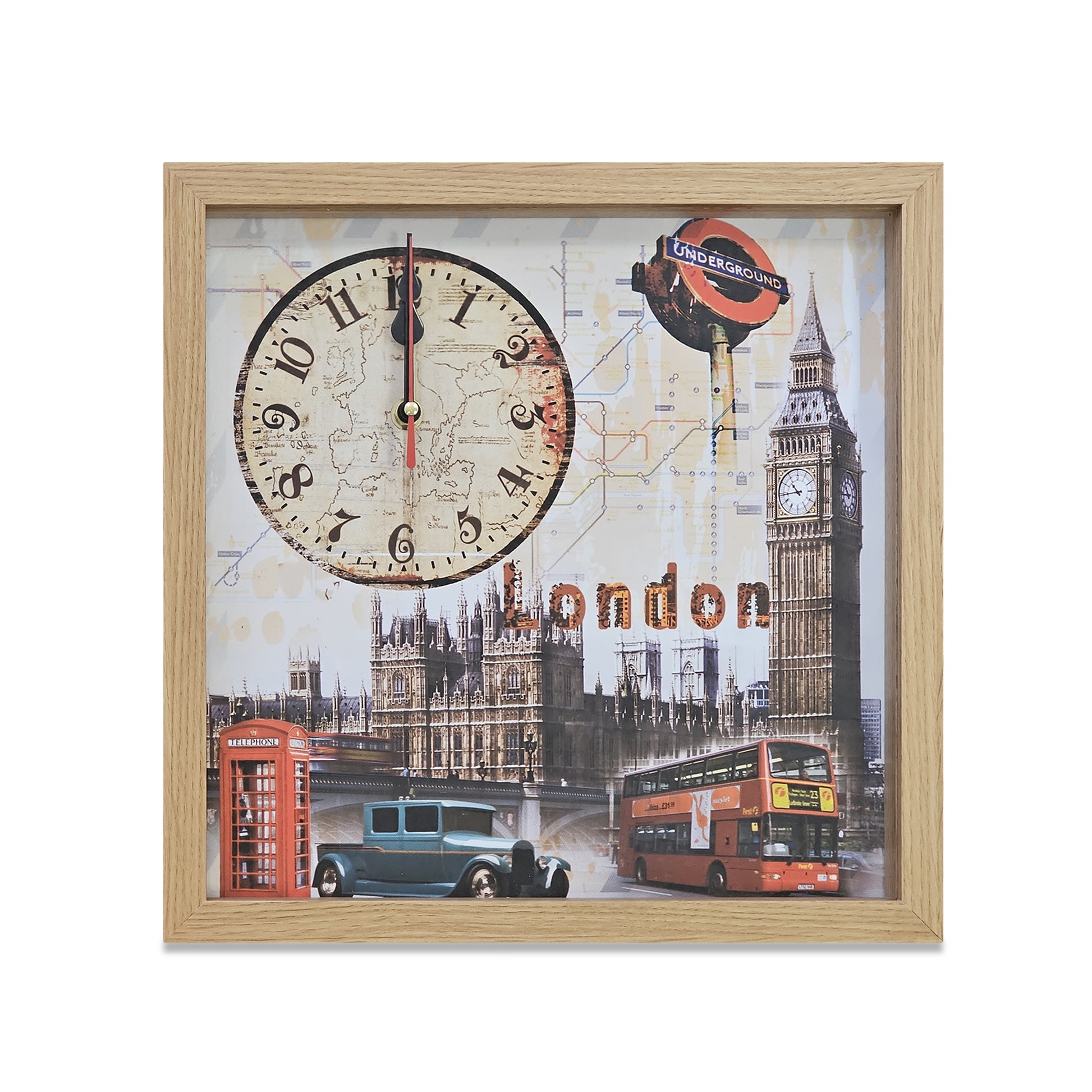 Vintage Style Wall Clock Tower Art Painting London Big Ben Clock~5317