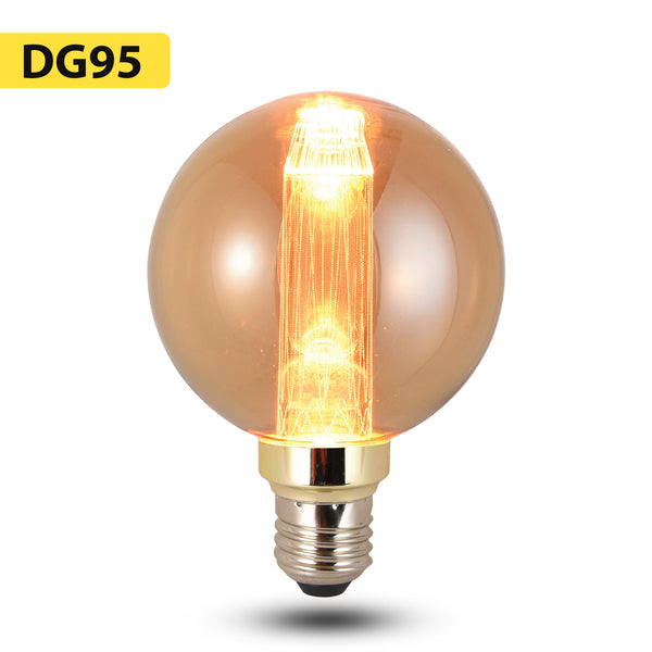 Vintage E27 LED-lamp 3W, niet dimbaar, decoratieve schroeflamp - 5619 – Vorm 13
