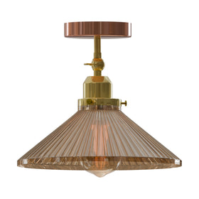 Vintage Industrial Retro Loft Glass Ceiling Light ~1382