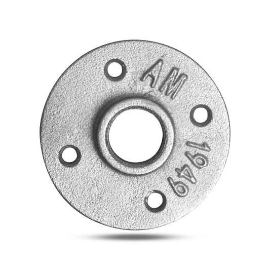 Brida de piso de hierro maleable galvanizado, accesorios de iluminación para tuberías ~4522 