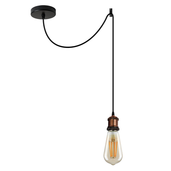 Soporte para colgante con gancho ~4909  – 1 paquete / Con bombilla