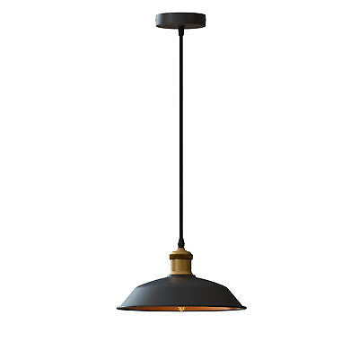 Industrial Black Inner Gold Ceiling Pendant | Easy Fit Retro Light ~ 5713 – Top Shade small / No