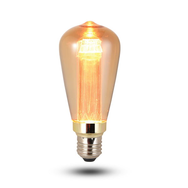 Vintage E27 LED-lamp 3W, niet dimbaar, decoratieve schroeflamp - 5619 – Vorm 2