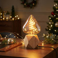 Vintage Heart LED Filament Bulb - E27 Warm Amber Glow 4W ~1044