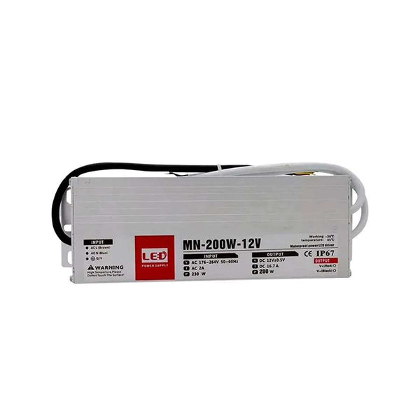 LED Driver Slim DC 12V waterproof IP67 60w to 200w Power Supply Led Adapter ~1432 – 200W