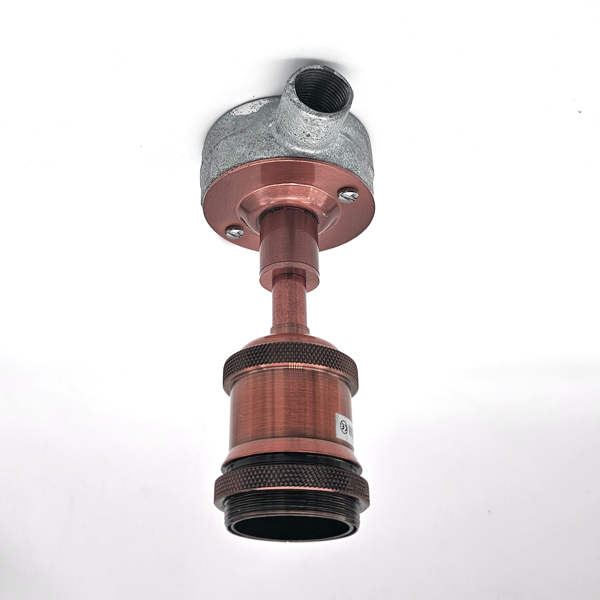 copper-colored E27 lamp holder