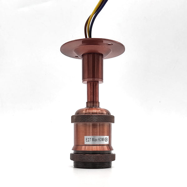 20mm Conduit Dome-afdekking met E27-lamphouderfitting licht ~6009 – Koper