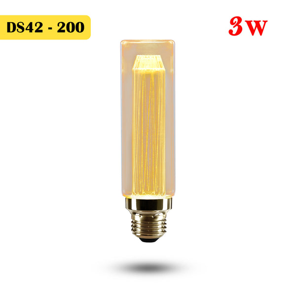 Vintage E27 LED-lamp 3W, niet dimbaar, decoratieve schroeflamp - 5619 – Vorm 3