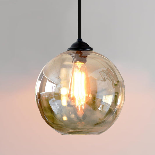 Aesthetics Vintage Amber Glass Pendant Light Lamp Shade