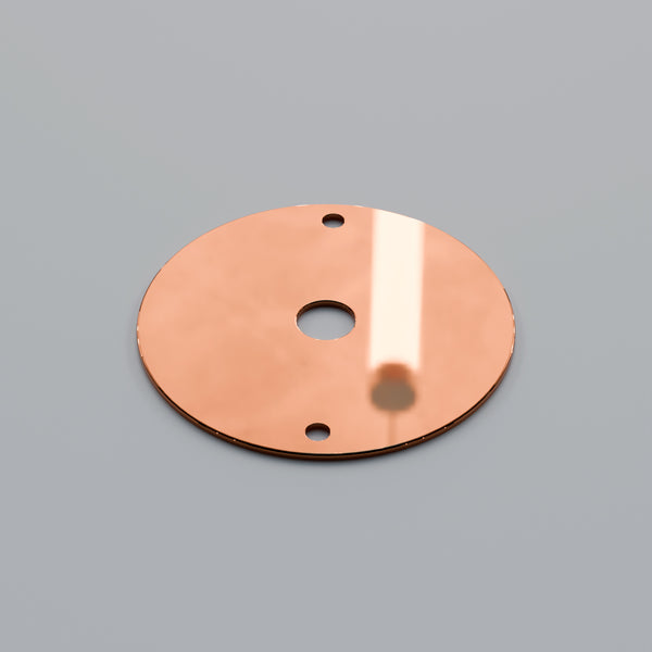 Industrial 20mm Conduit Box Lid Round 10mm Centre Hole ~ 6120 – Rose Gold