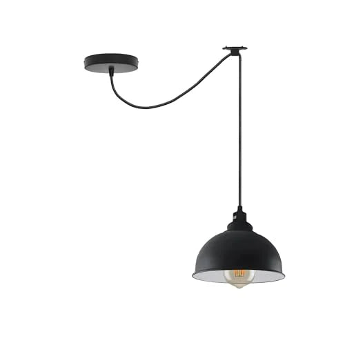 Adjustable Metal Ceiling Pendant Light ~6391 – With Bulb / One Head Spider Light