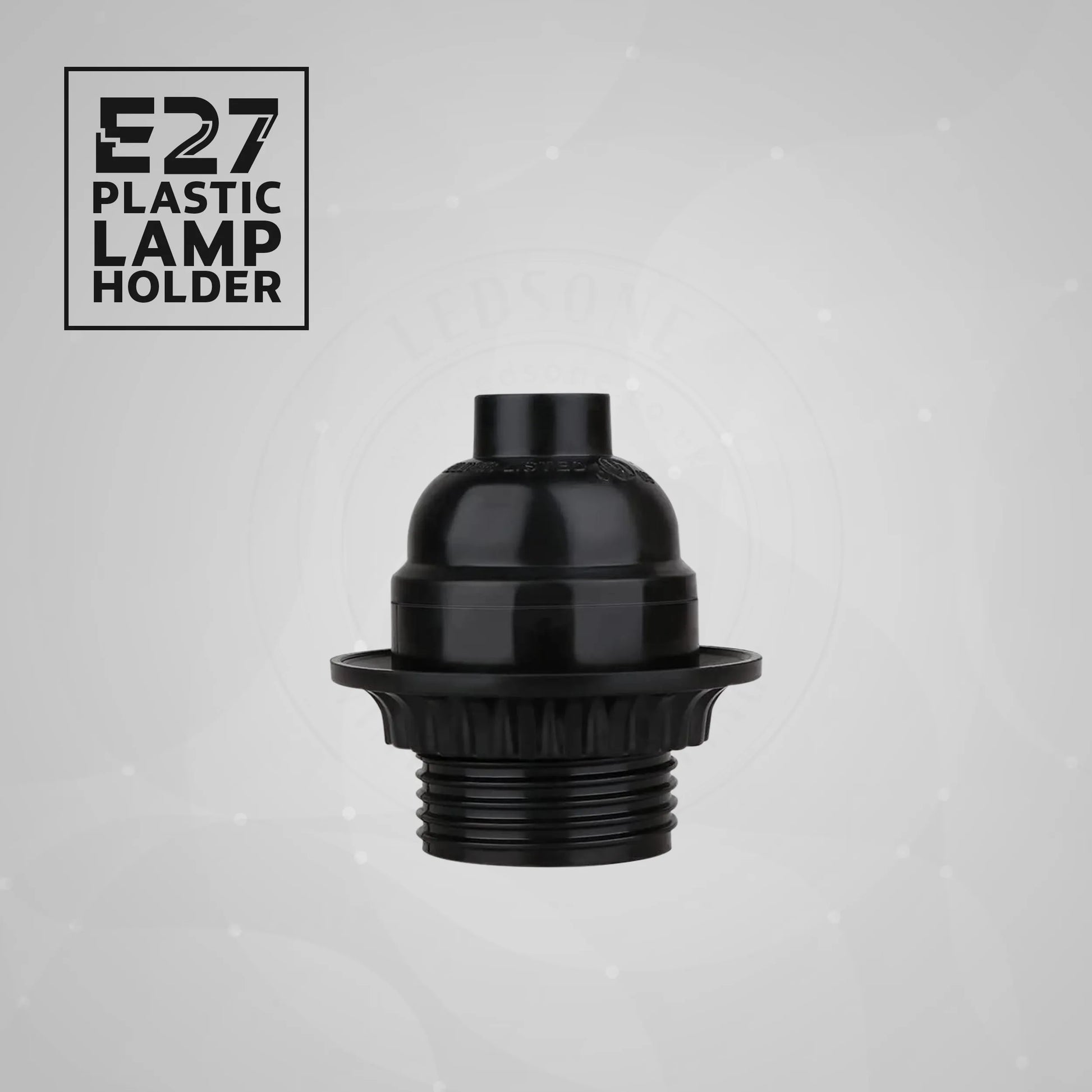 E27 Light Bulb,Pendant Socket Holder Edison Screw Black Plastic Lamp holder~4388