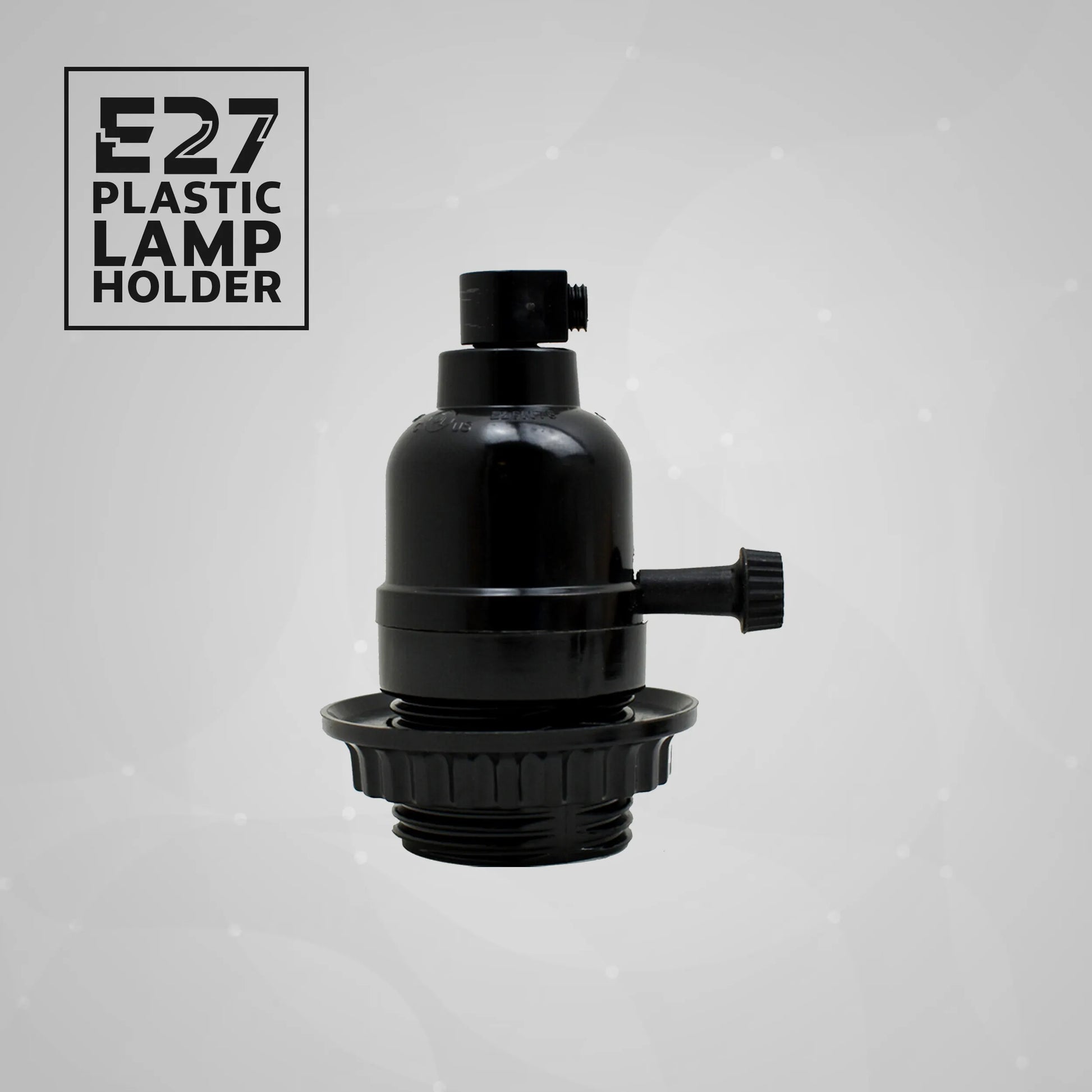 E27 Light Bulb,Pendant Socket Holder Edison Screw Black Plastic Lamp holder~4393