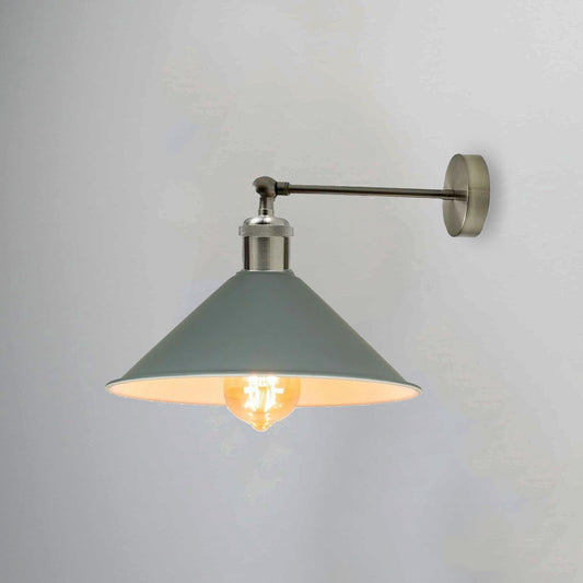 Industrial Grey Colour Wall Lamp Retro Light Vintage Wall Sconce Lights~2313