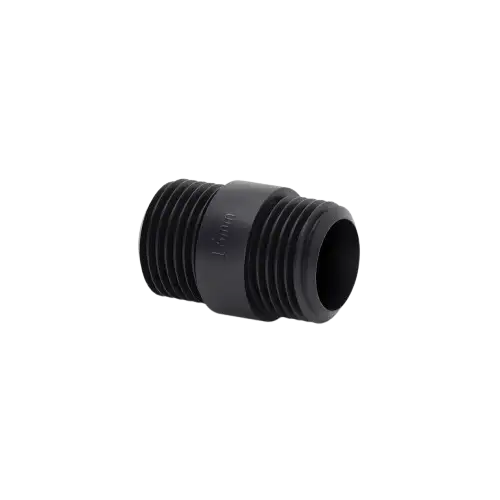 Zwarte stalen standaard schroefdraadconnector voor buisleiding 16 mm buitendraad -5617