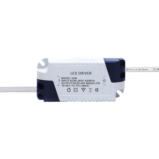 Controlador LED de 24 W/48 W 600 mA, conector CC de alta potencia, transformador ~1061