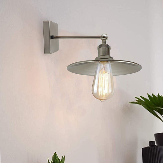 Satin Nickel Wall Light Lamp Sconces Living Room Home Decor~2592