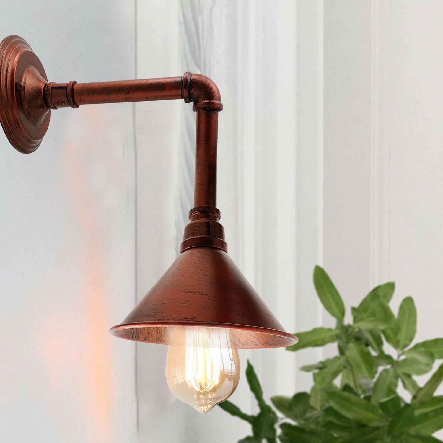 Wall Pipe Lamp Retro Light Steampunk Vintage Wall Sconce Lights~2607