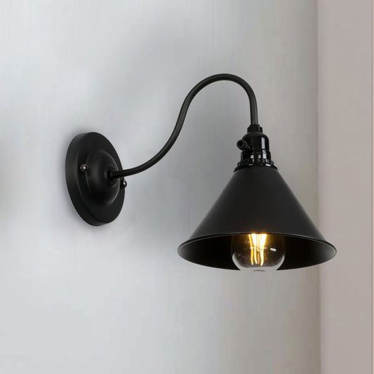 Vintage E27 Industrial Wall Light Sconce Lamp Shades Switch Retro Edison Loft~2673