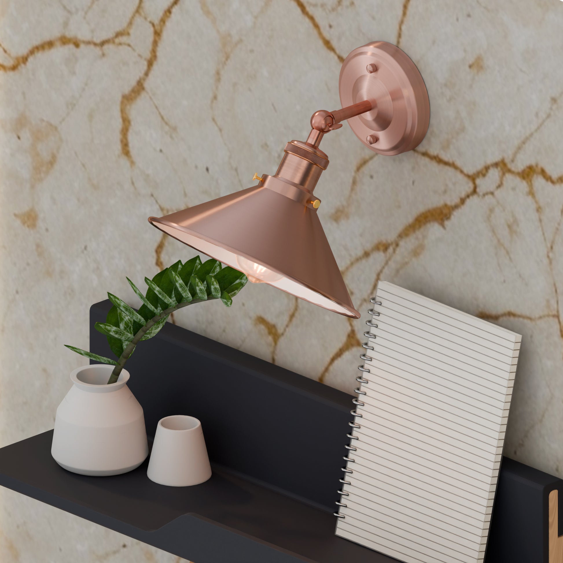 chrome metal wall light fixture