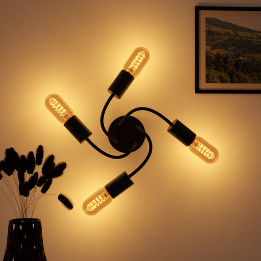 Modern Black Ceiling 4-Way Adjustable LED Light for Home décor~5875