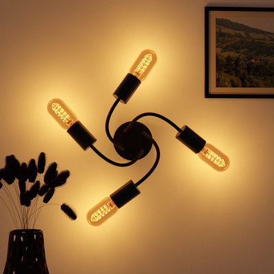 Modern Black Ceiling 4-Way Adjustable LED Light for Home décor~5875