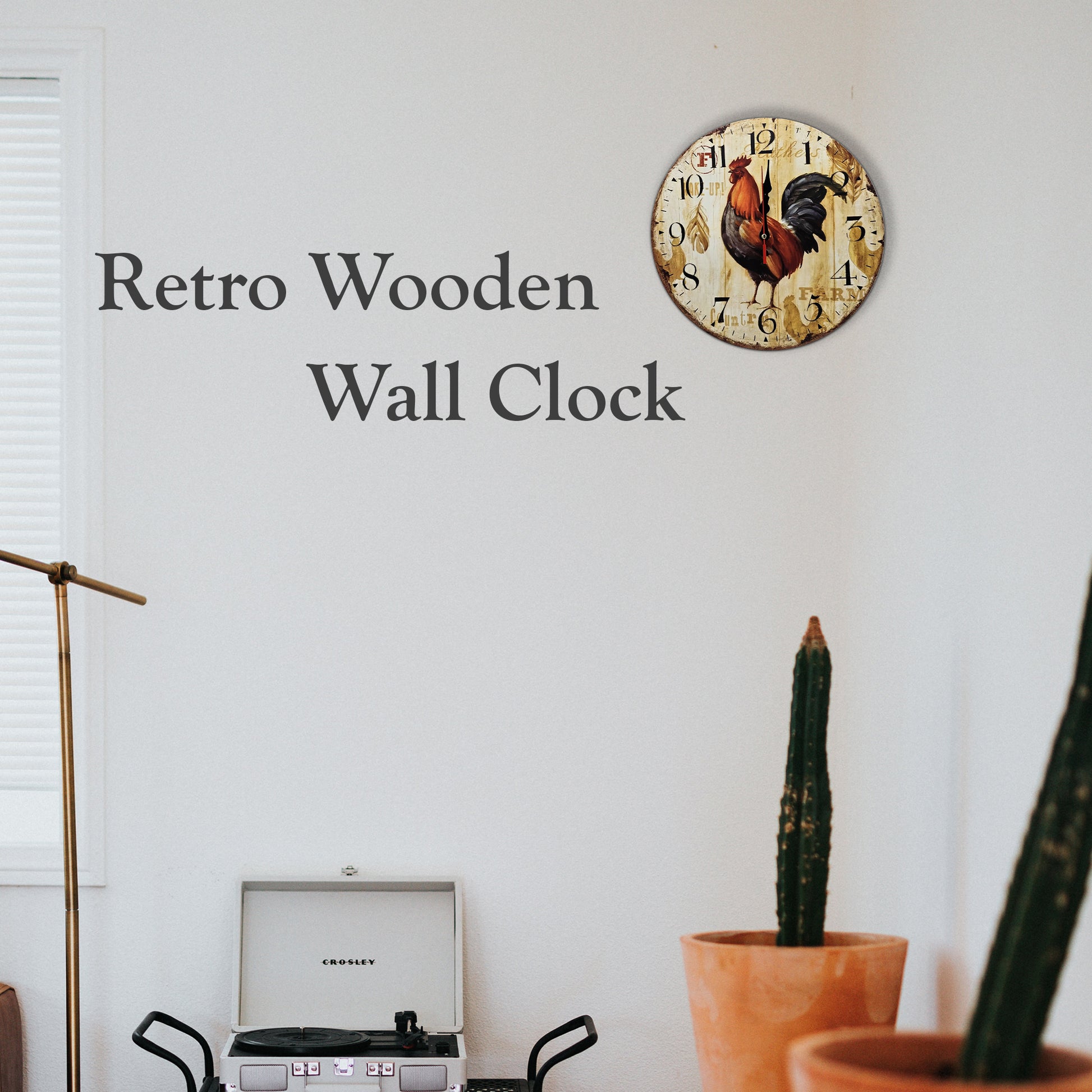 Retro wooden Wall Clock