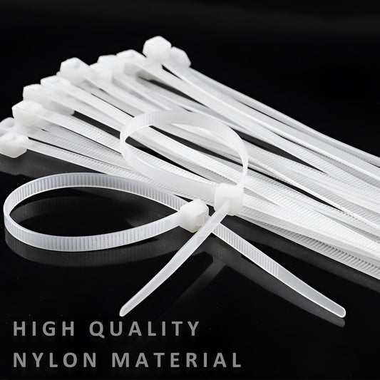 Self Locking White Cable Ties Heavy Nylon Wire Wrap Zip Ties ~5360