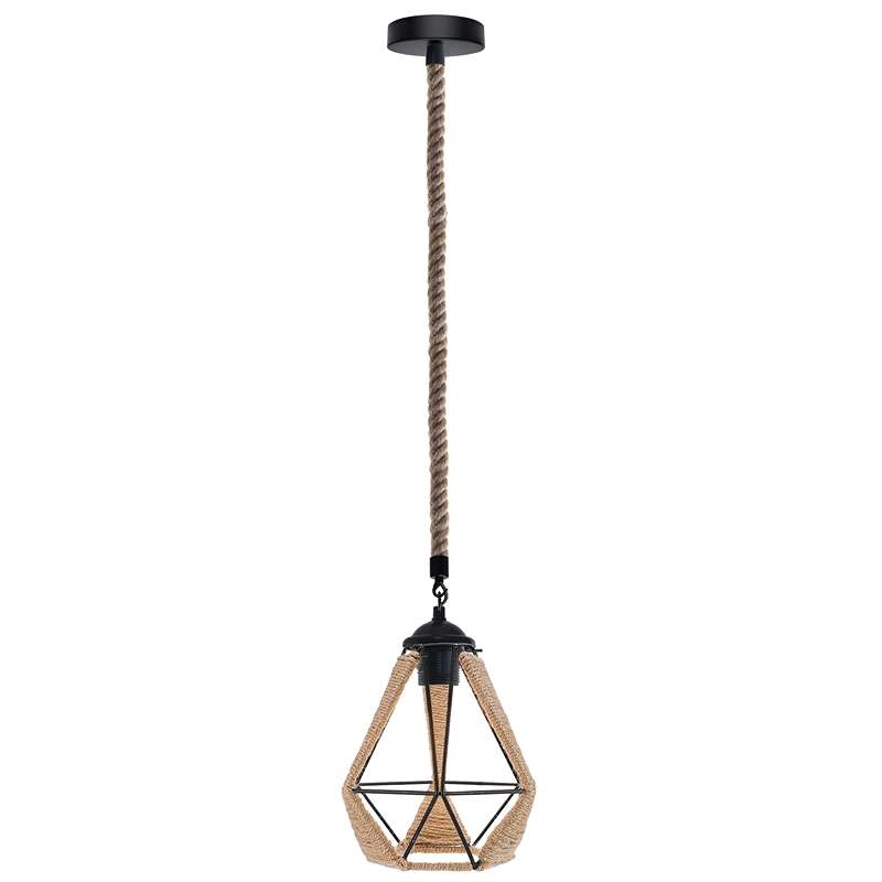 Hemp Rope Pendant Light Vintage Retro Loft Industrial Hanging Lamp