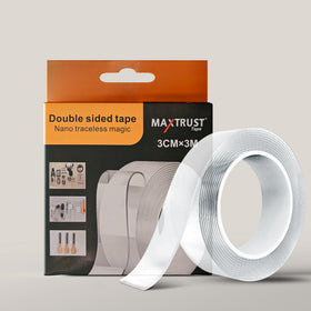Paquete de 2 cintas adhesivas nano de doble cara, impermeables, transparentes y removibles ~5211
