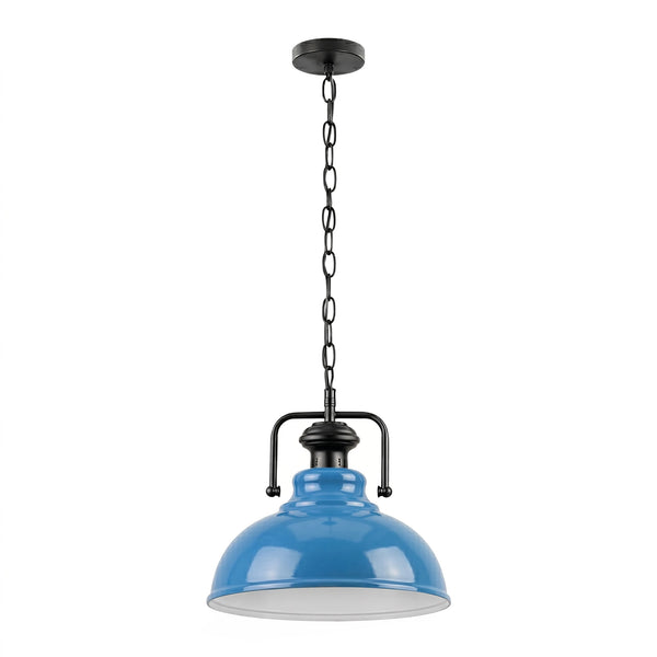 Hanging Pendant Light Easy To Install With Plenty Of Chain  ~6731 – Blue