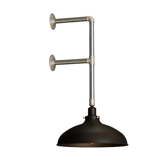 Lámpara de pie industrial de tubo, lámpara de pared con conducto ~ 6143