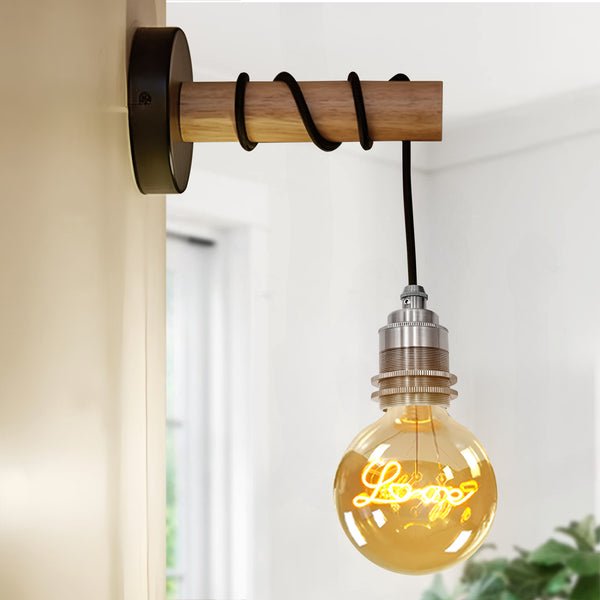 Vintage Plug-In Pendant Kit E27 Dimmable Fabric Cord ~2177 – Black / 2m / Satin Nickel