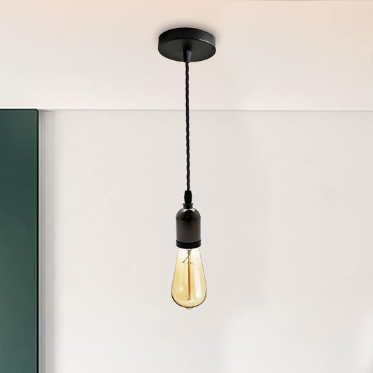 Black Multi Outlet E27 Metal Vintage Hanging Ceiling Pendant Lights~2058