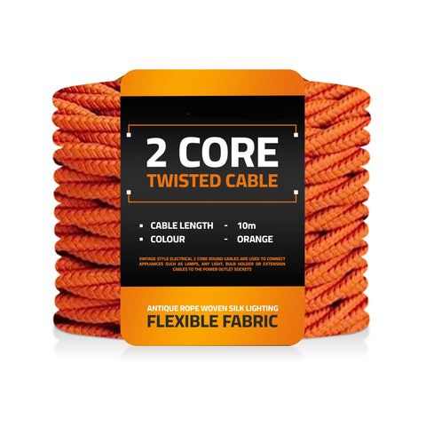 1M/5M/10M 2 Core Twisted Fabric Electric Cable ~4772