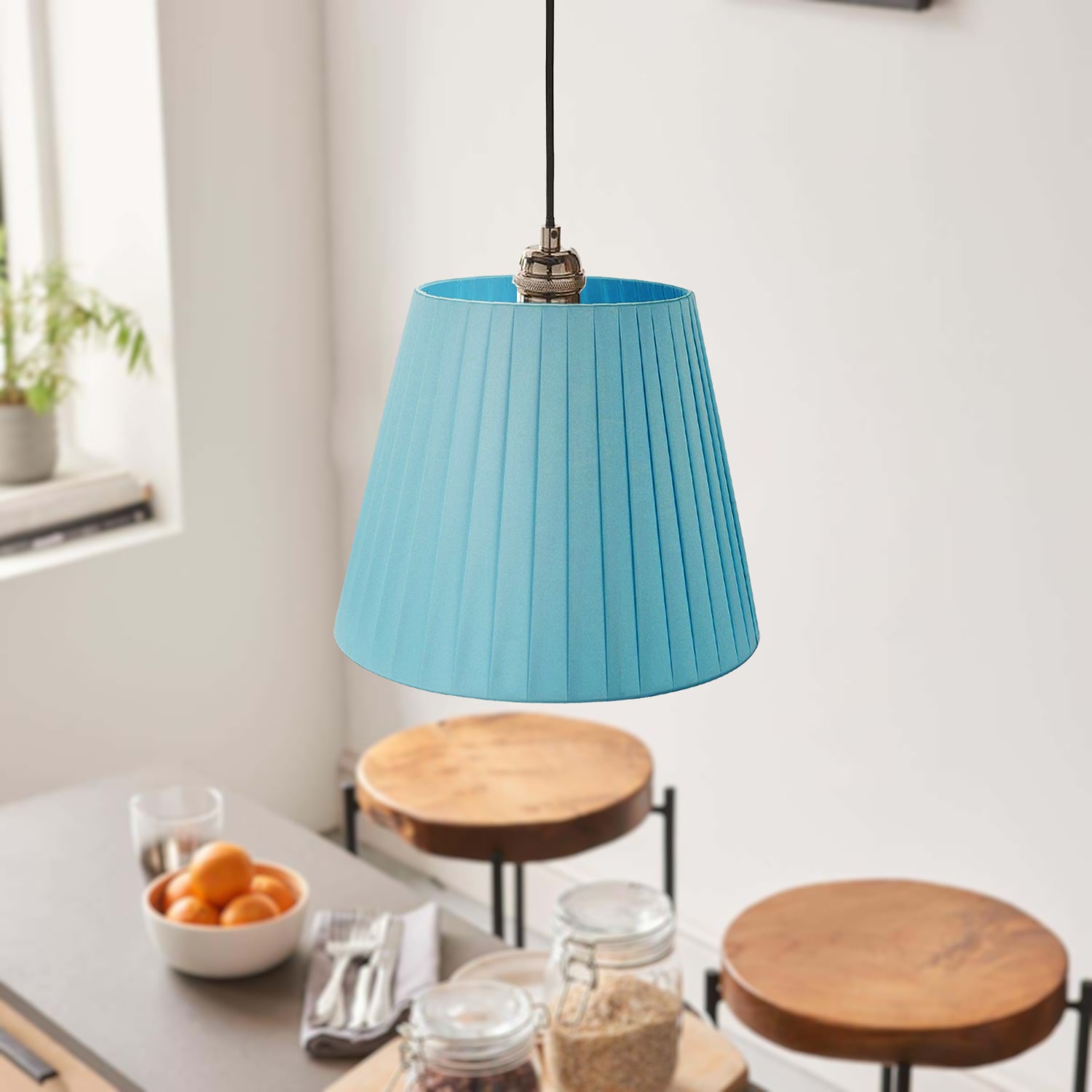 drum shaped coolie lampshade for floor lamp