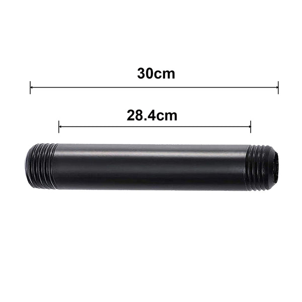 ZWART Geverfd ¾ inch cilinder BSP SMEDELBAAR Buizen IJzeren pijp Lampfitting Accessoires~3613 – Pijp 30 cm