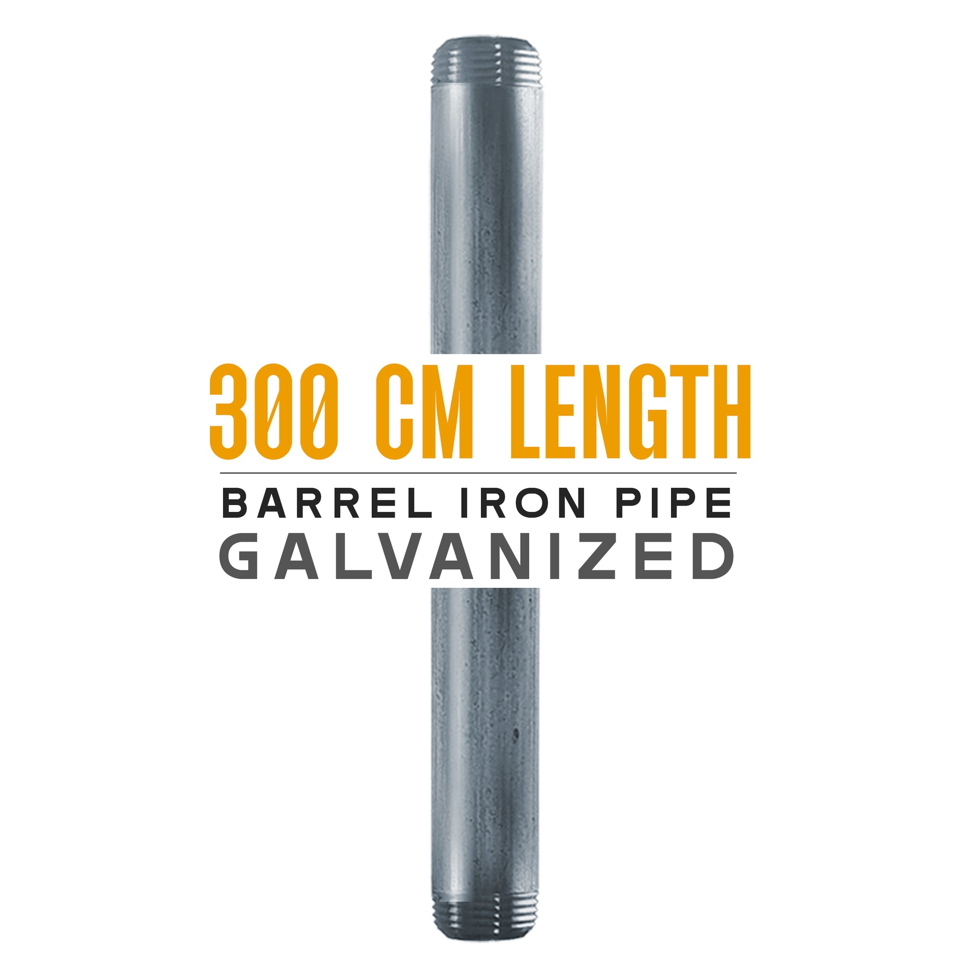300cm ¾ BSP Galvanized MALLEABLE Tubing Iron threaded Pipe Light Fittings~4561