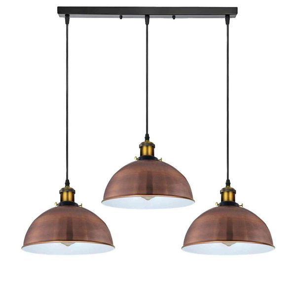 3 Way Linear Bar Pendant Metal Easy Fit Dimmable ~6796 – Copper / Without Bulb