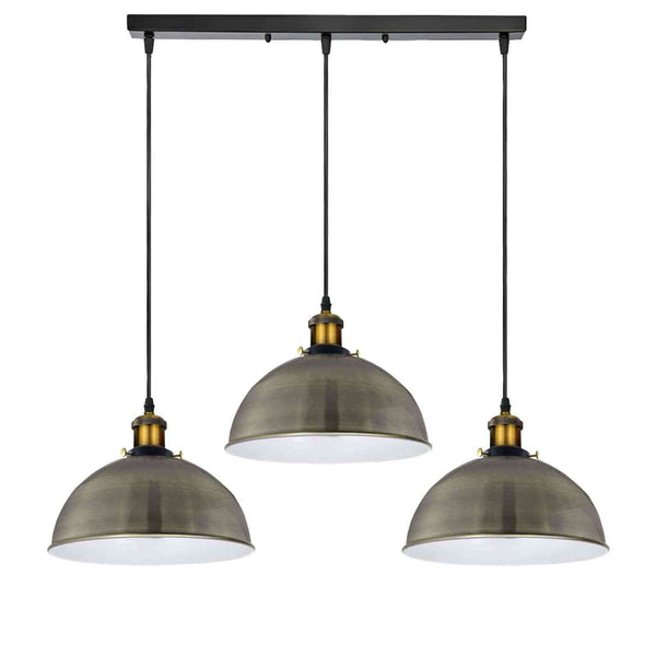 3 Way Linear Bar Pendant Metal Easy Fit Dimmable ~6796 – Satin nickel / Without Bulb