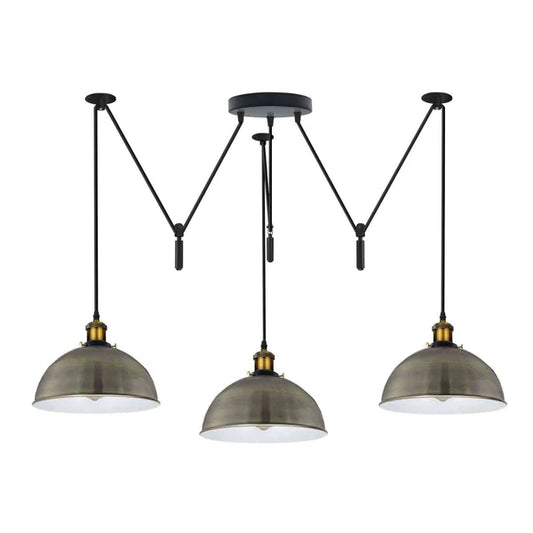 KUPOL Triple Pulley Drop Adjustable Pendant Light ~6795