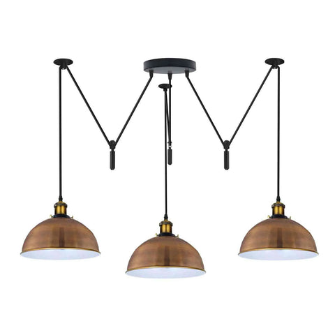 KUPOL Triple Pulley Drop Adjustable Pendant Light ~6795