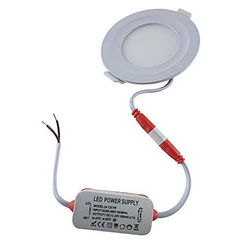 Brillihood 12W 6-inch Ultra-Thin Round LED Recessed Ceiling Panel Down