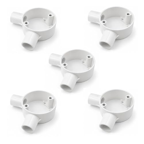 White 20mm PVC 2-Way V-Shaped Junction Conduit Box~6920