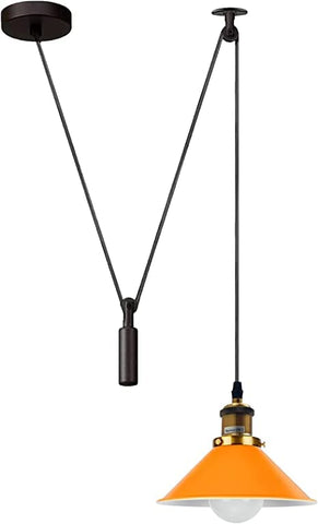 Industrial Pulley Ceiling Light Fixture ~6286