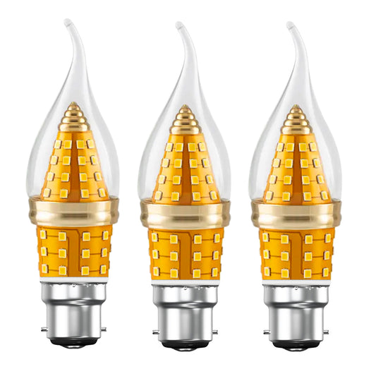 LED kaars filament B22 C35 12W 3 kleuren energiebesparende lamp ~5419
