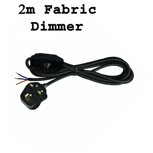 Vintage Plug In Pendant Light Kit E27 Dimmable Fabric Cord~2177